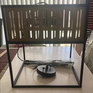 Matteo Lighting Modern Black and Gold Hanging Ceiling C67704MB NWOT